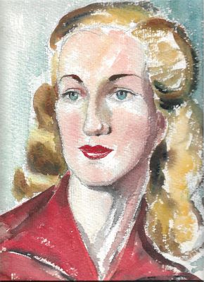 Watercolour of Virginia Koppie Cipriano by her late husband Anthony (Tony) Cipriano